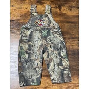 VTG Jordan Lee Overalls Size 6M Realtree Advantage Camo Made in USA Hunting 90s